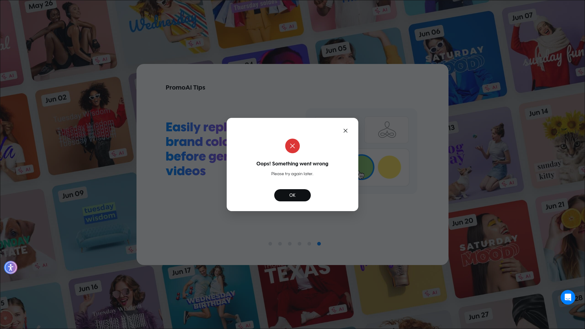 Test failure screenshot