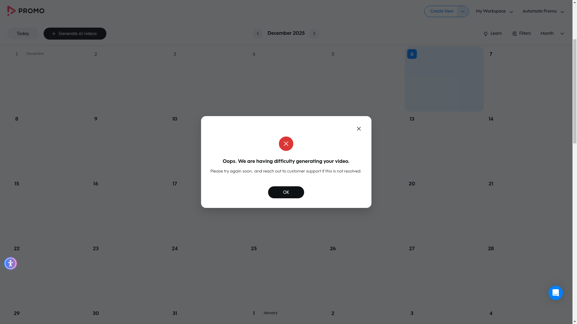 Test failure screenshot