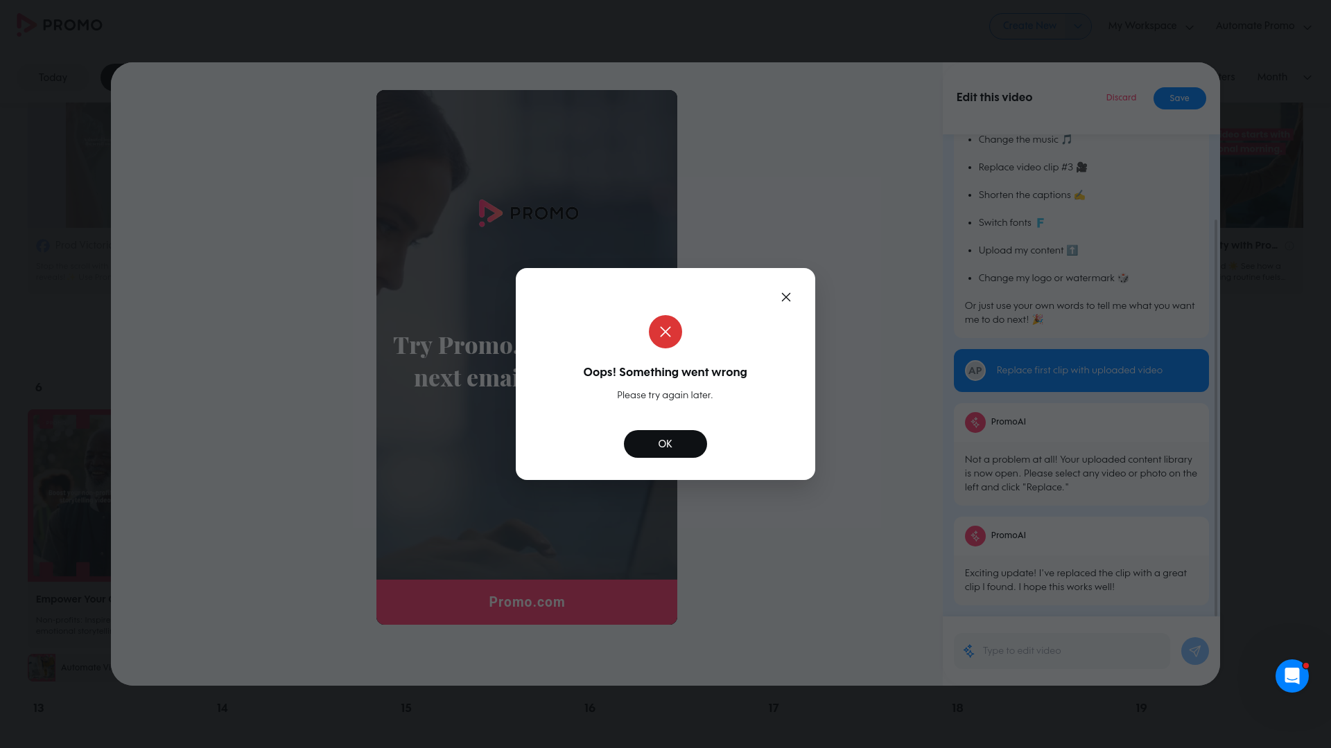 Test failure screenshot