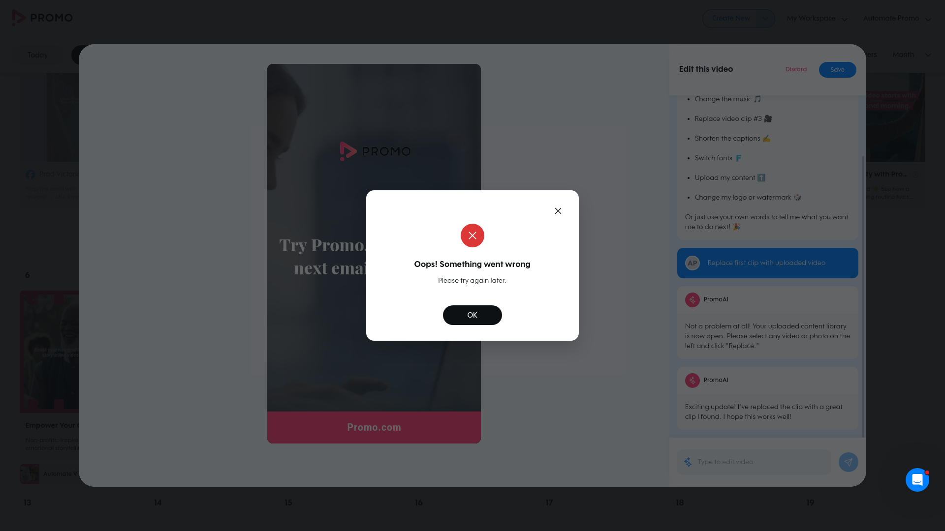 Test failure screenshot