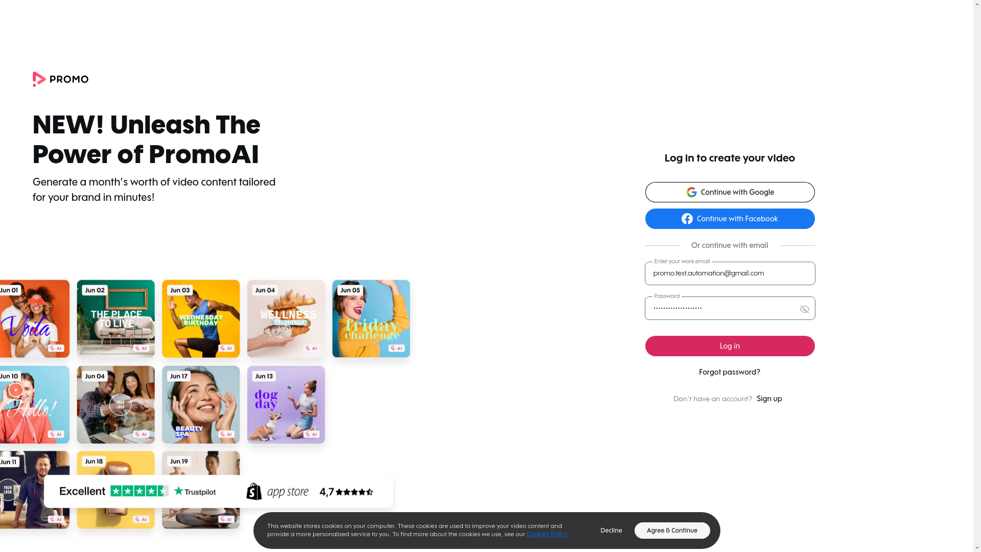 Test failure screenshot