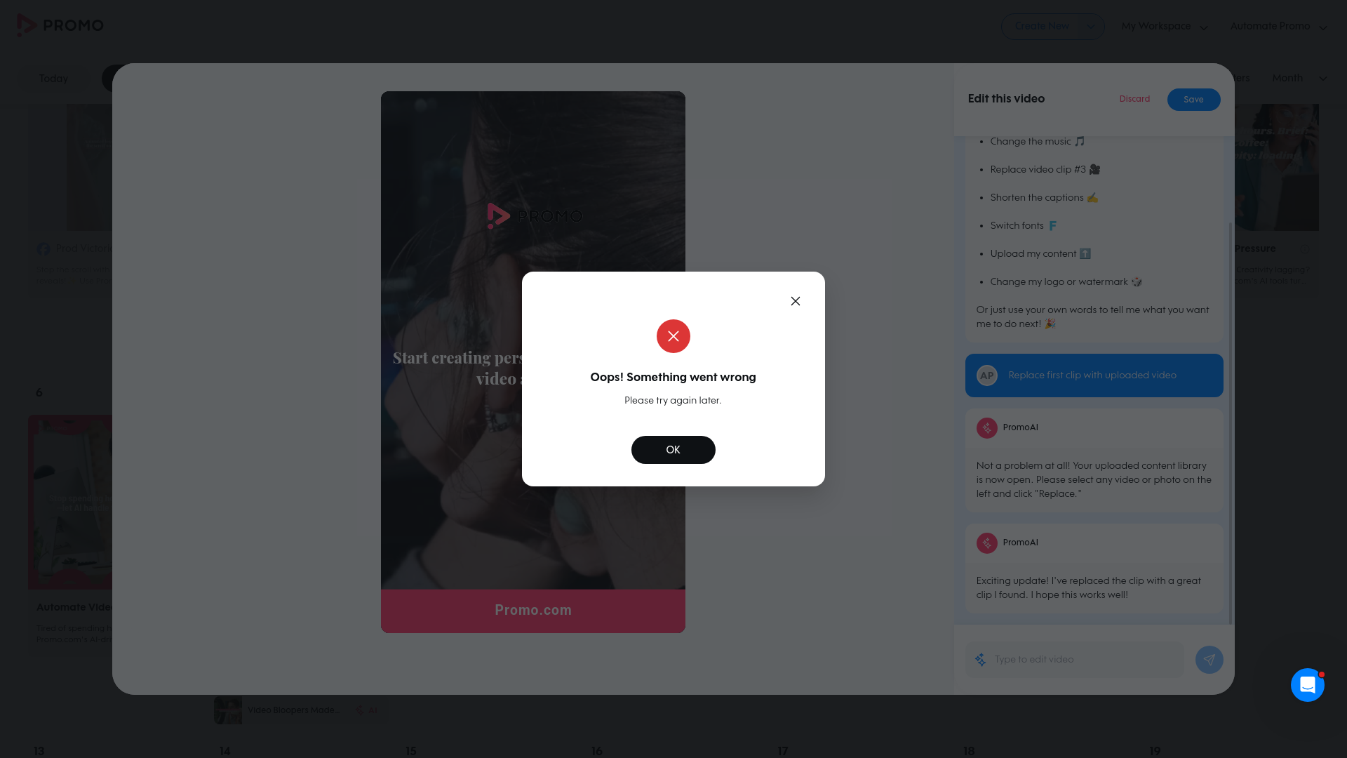 Test failure screenshot