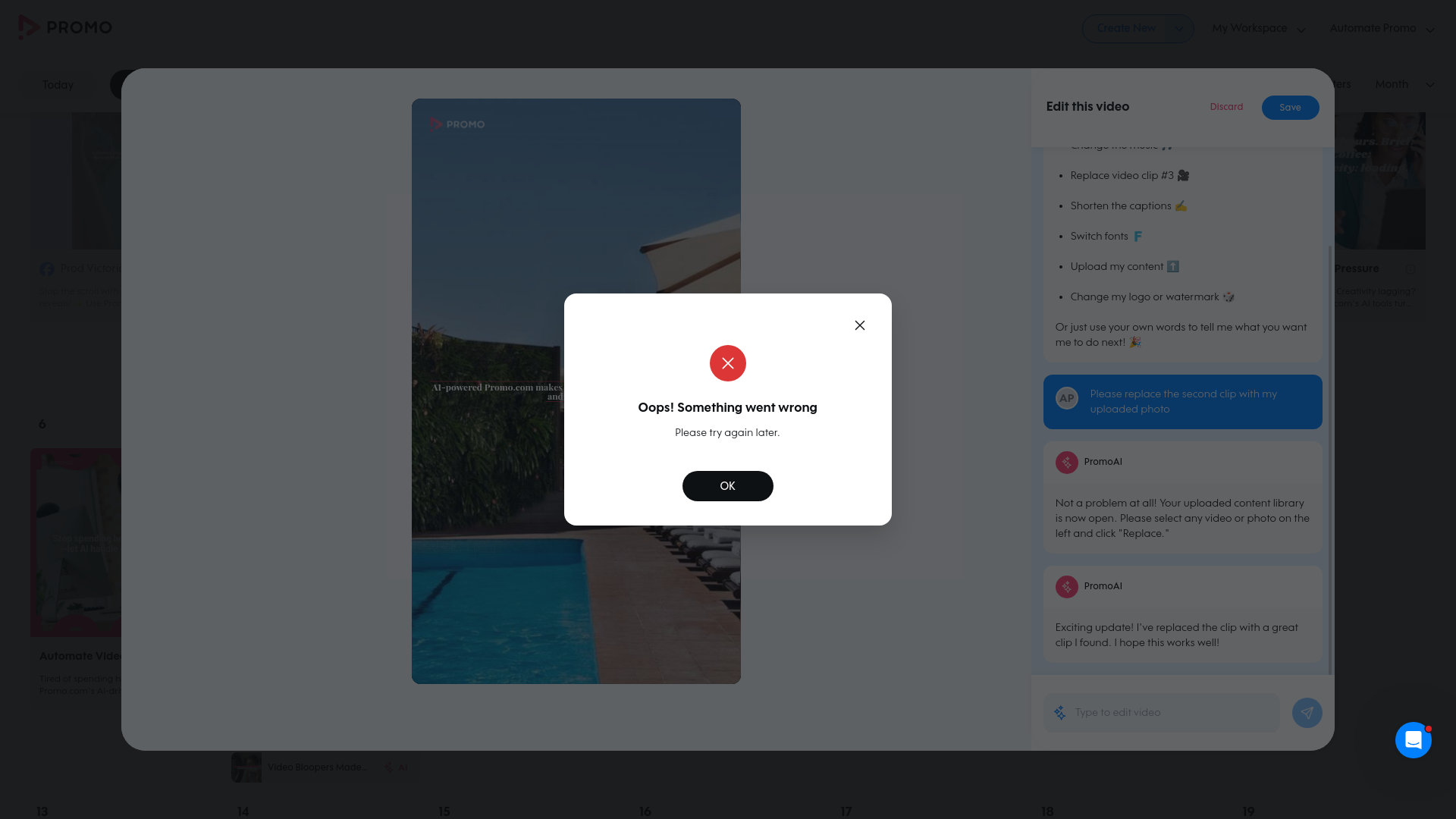 Test failure screenshot