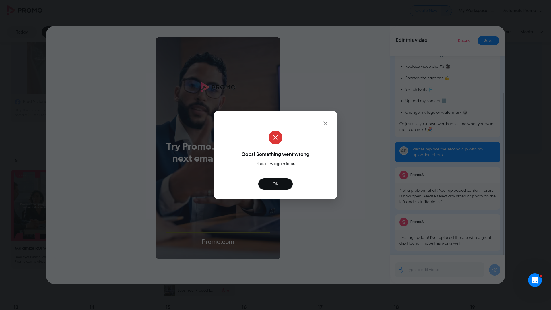 Test failure screenshot
