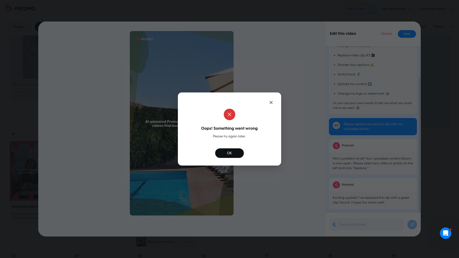 Test failure screenshot