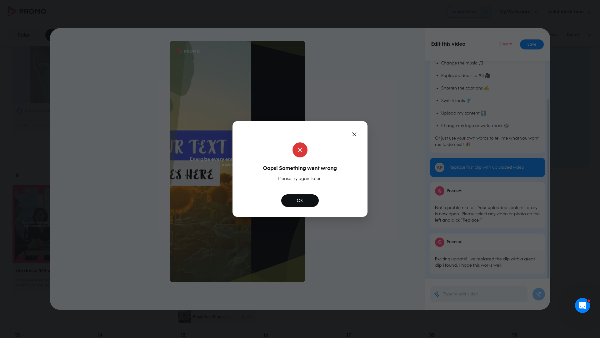 Test failure screenshot