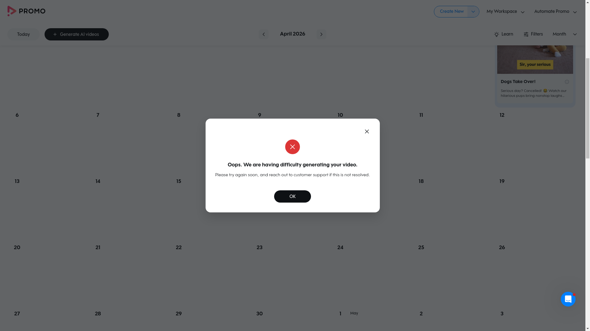 Test failure screenshot
