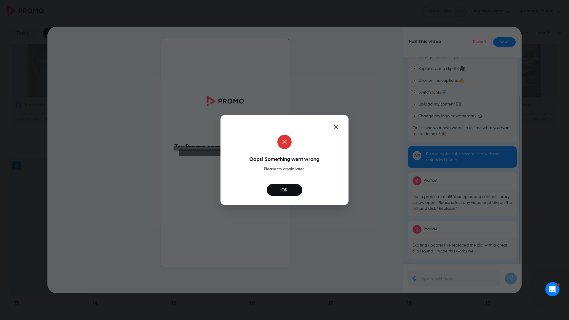 Test failure screenshot