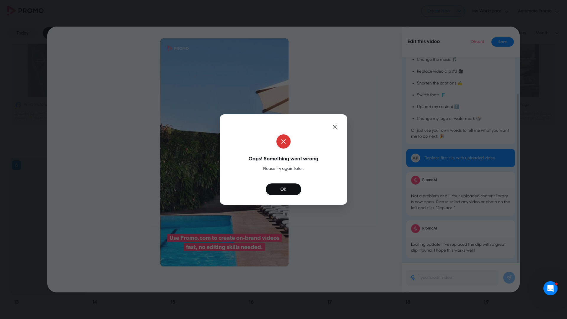 Test failure screenshot