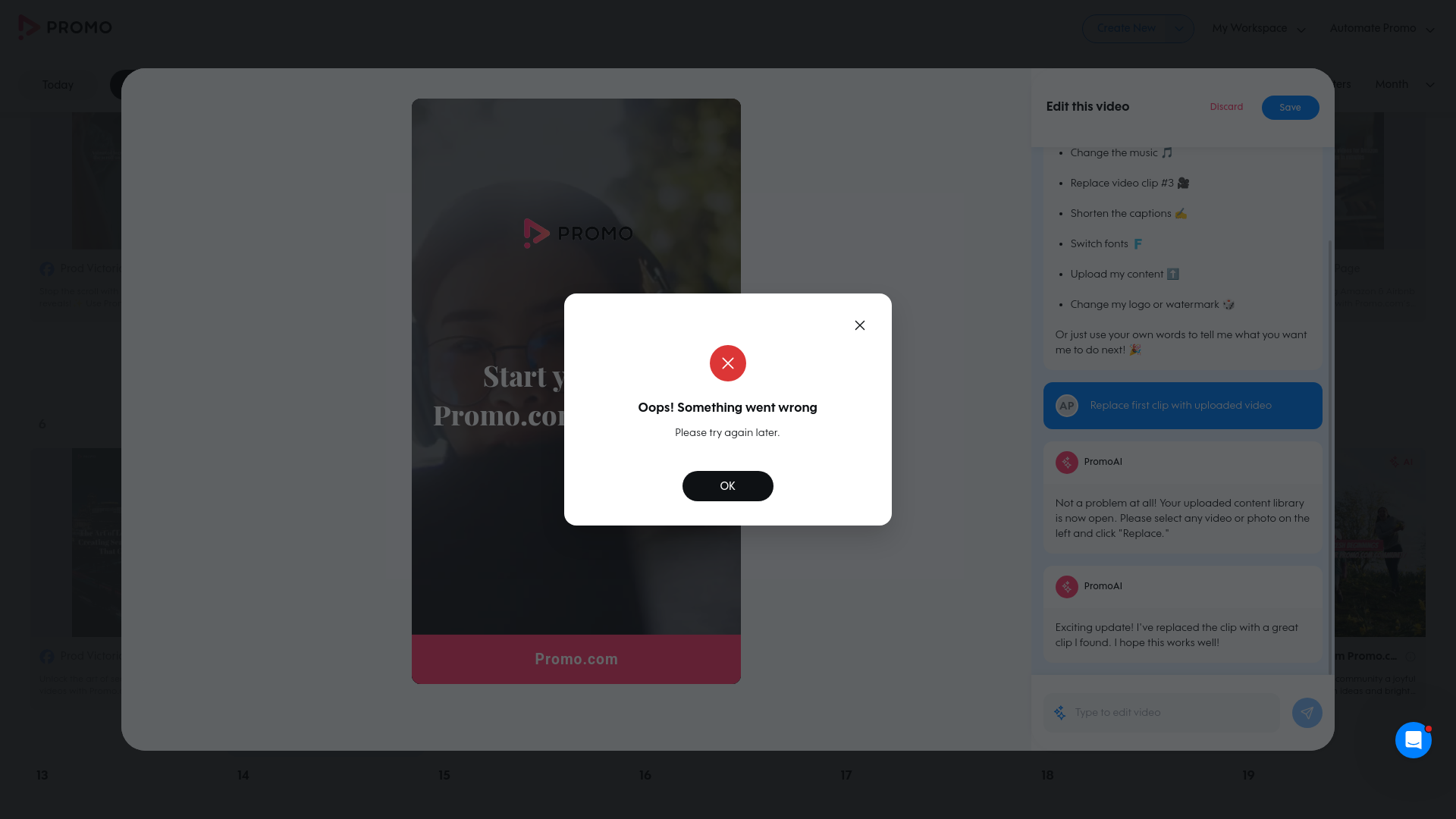 Test failure screenshot