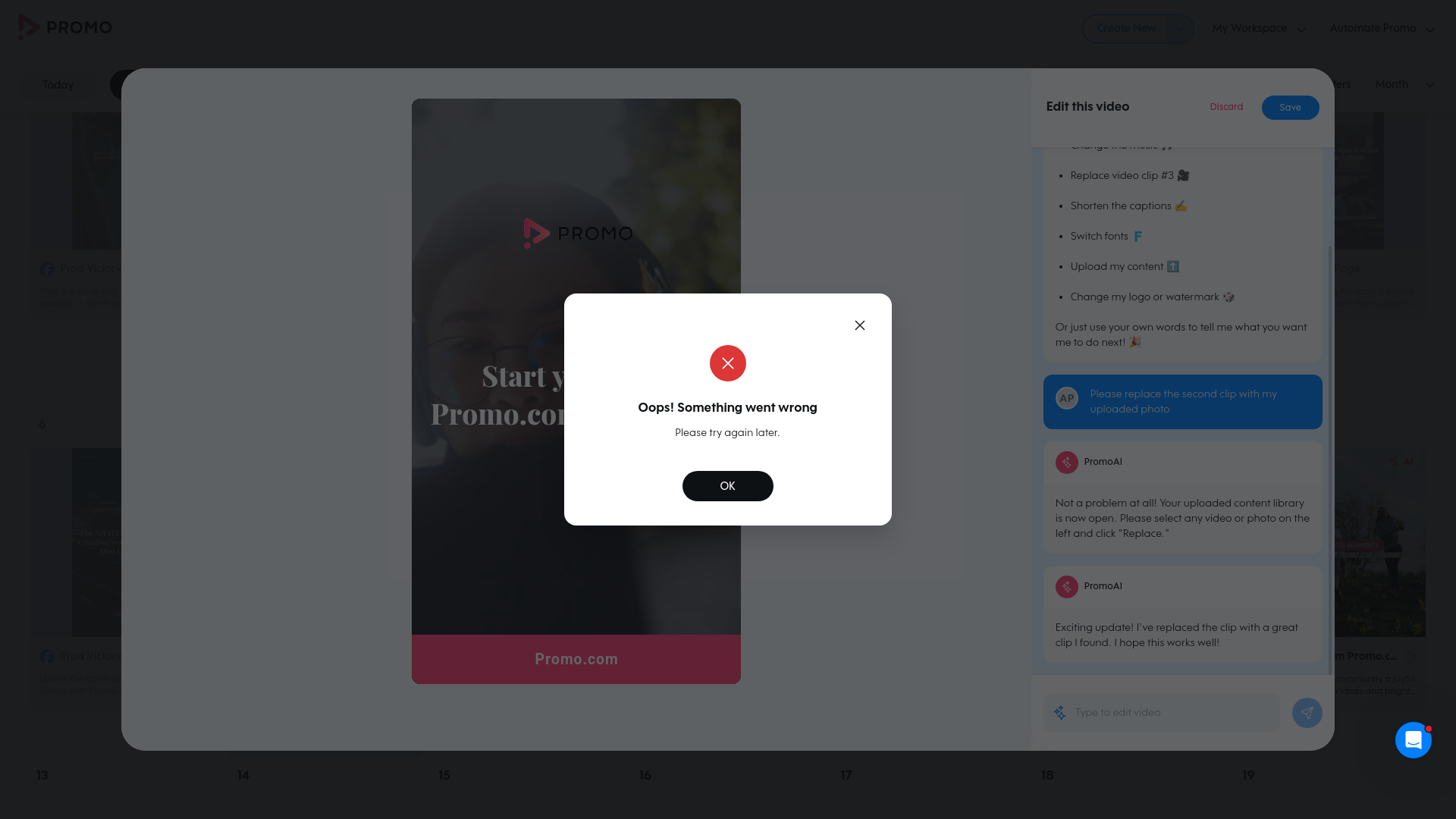Test failure screenshot