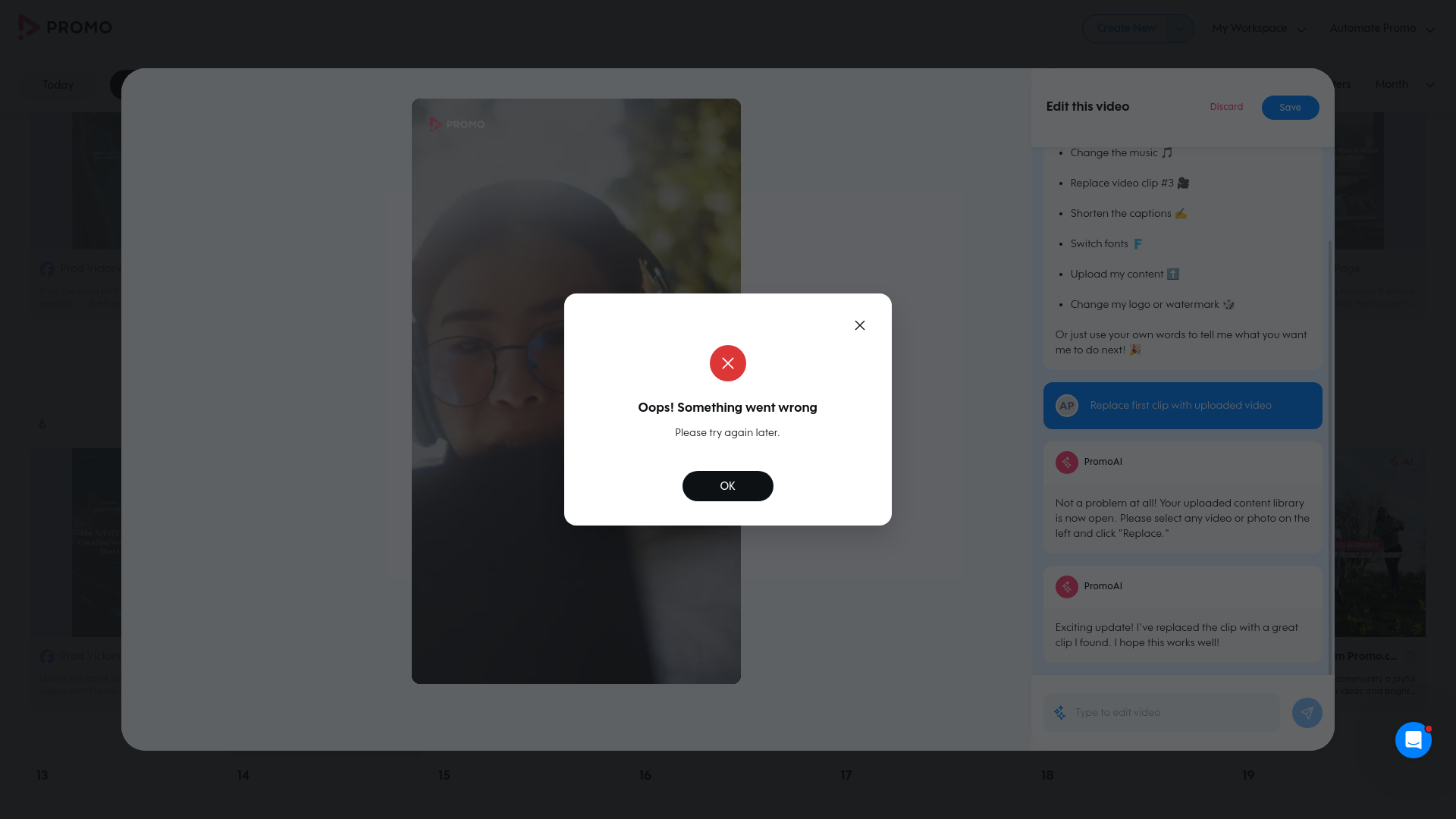 Test failure screenshot