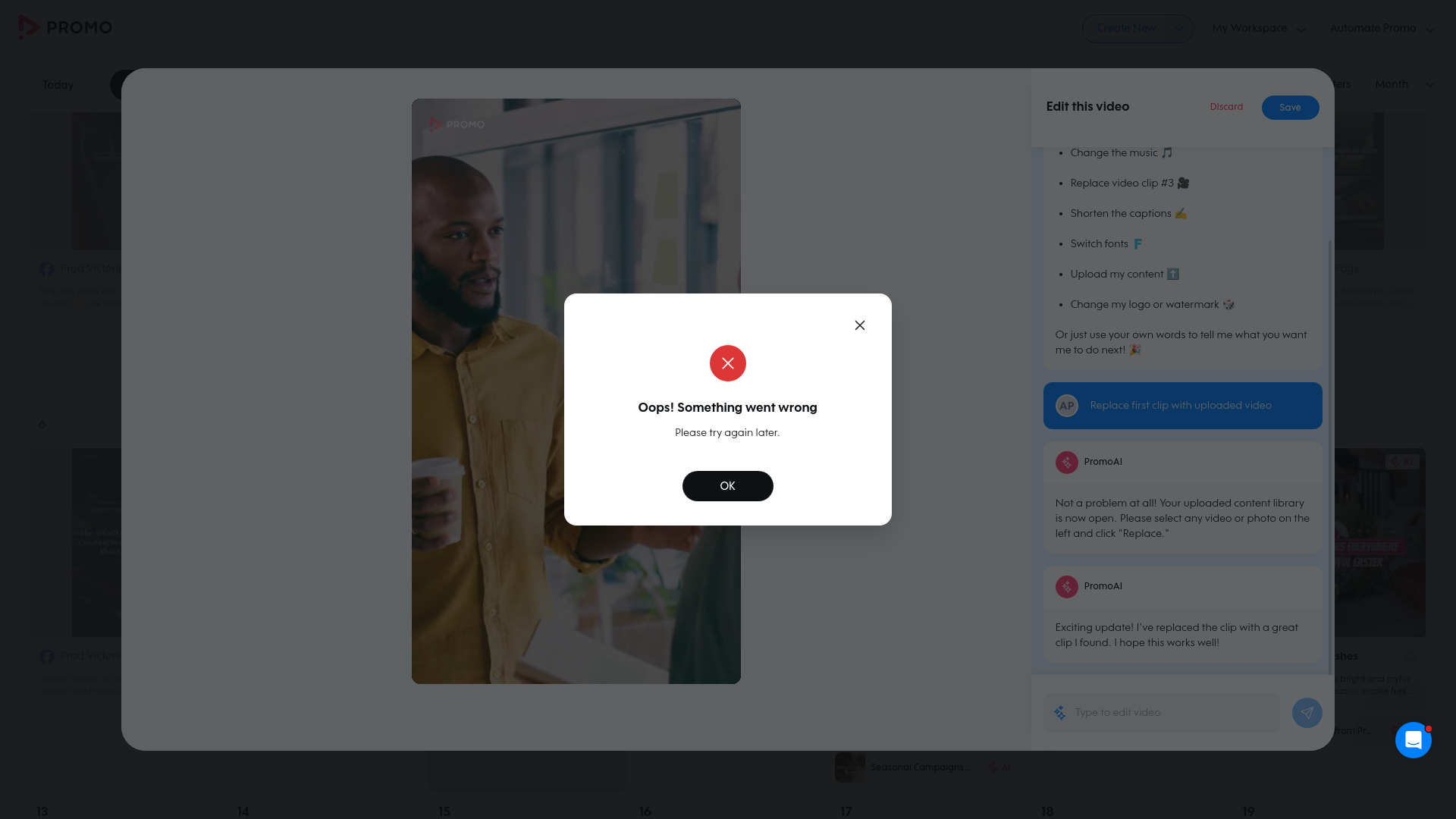 Test failure screenshot