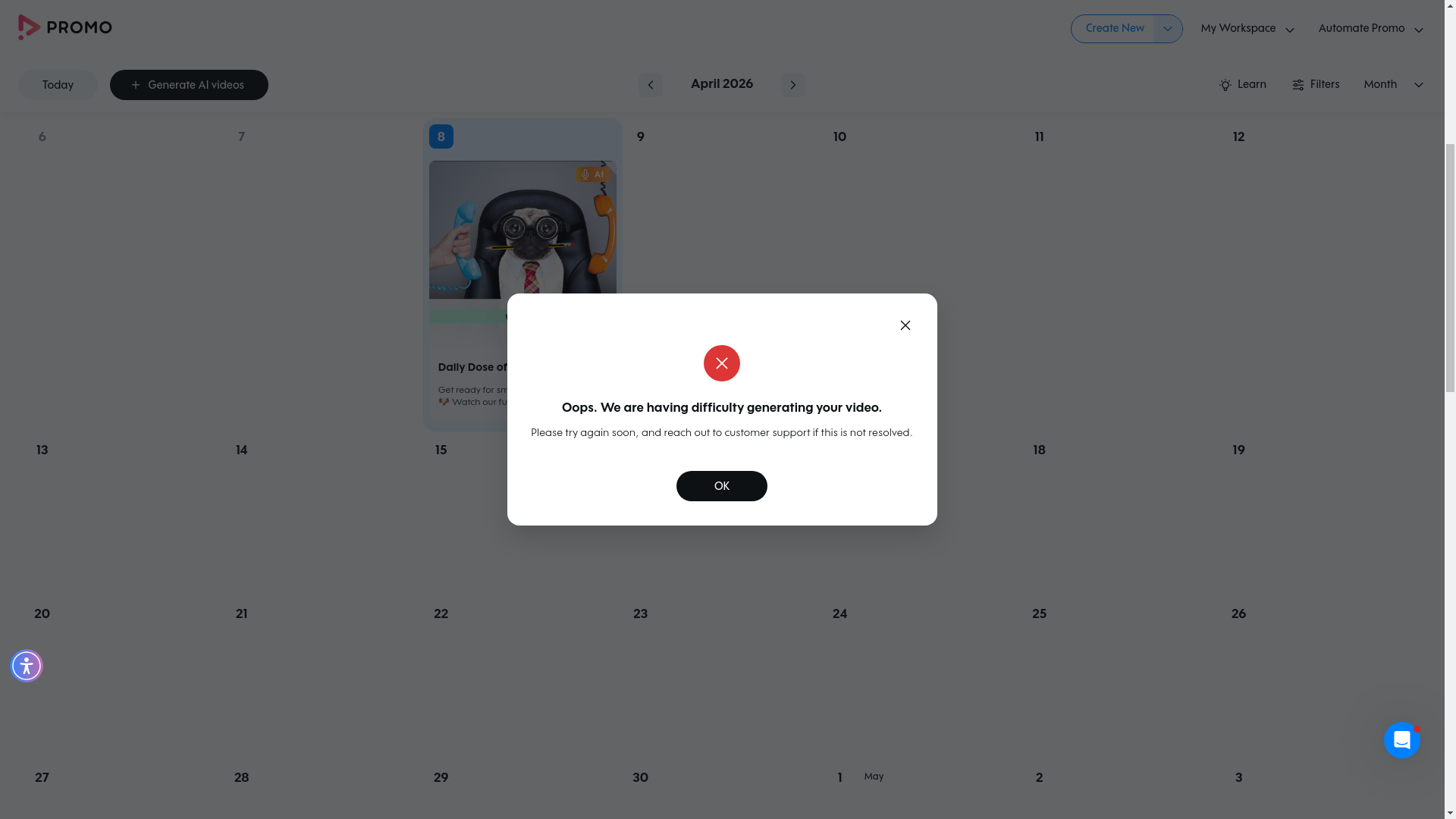 Test failure screenshot