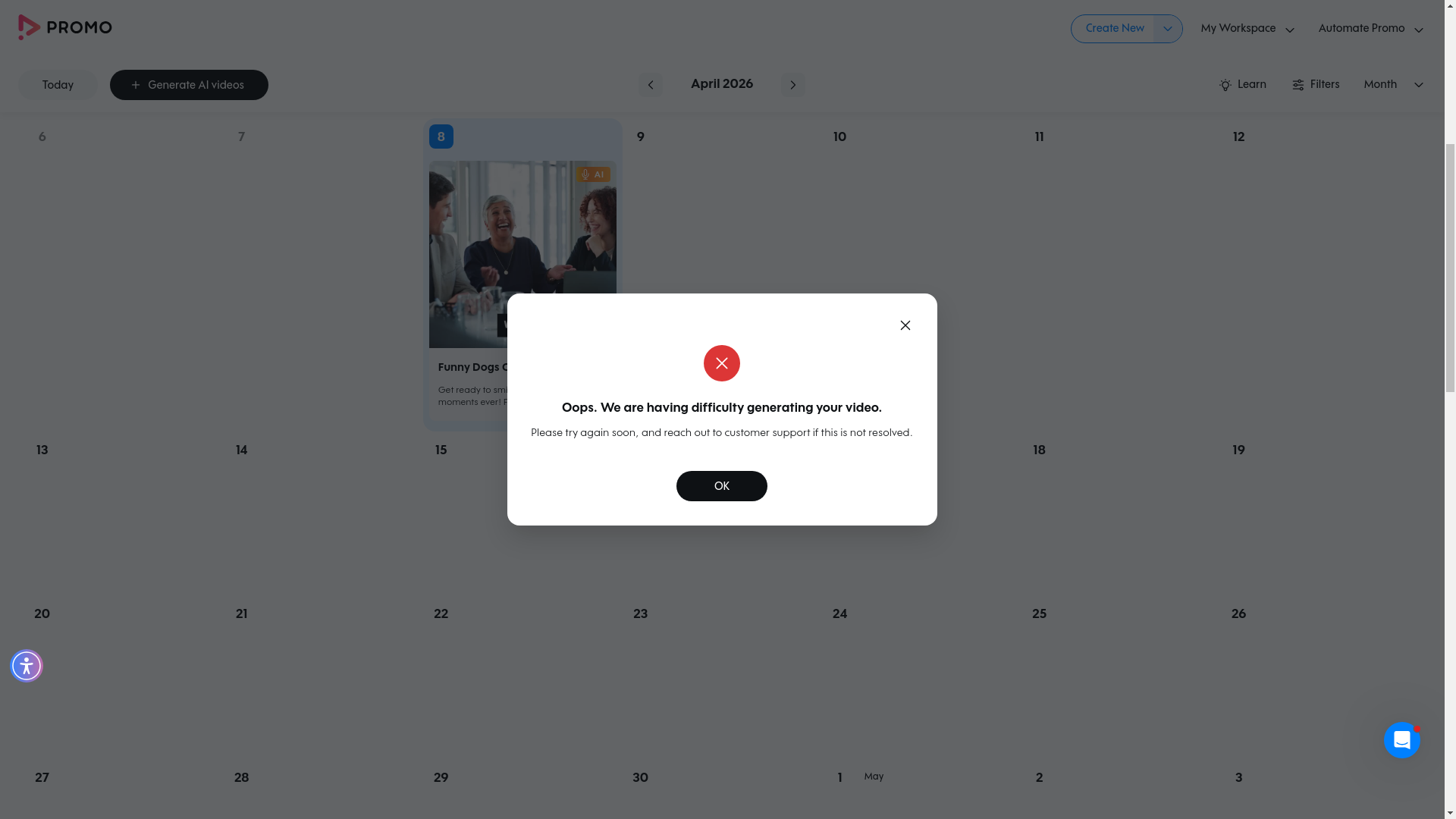 Test failure screenshot