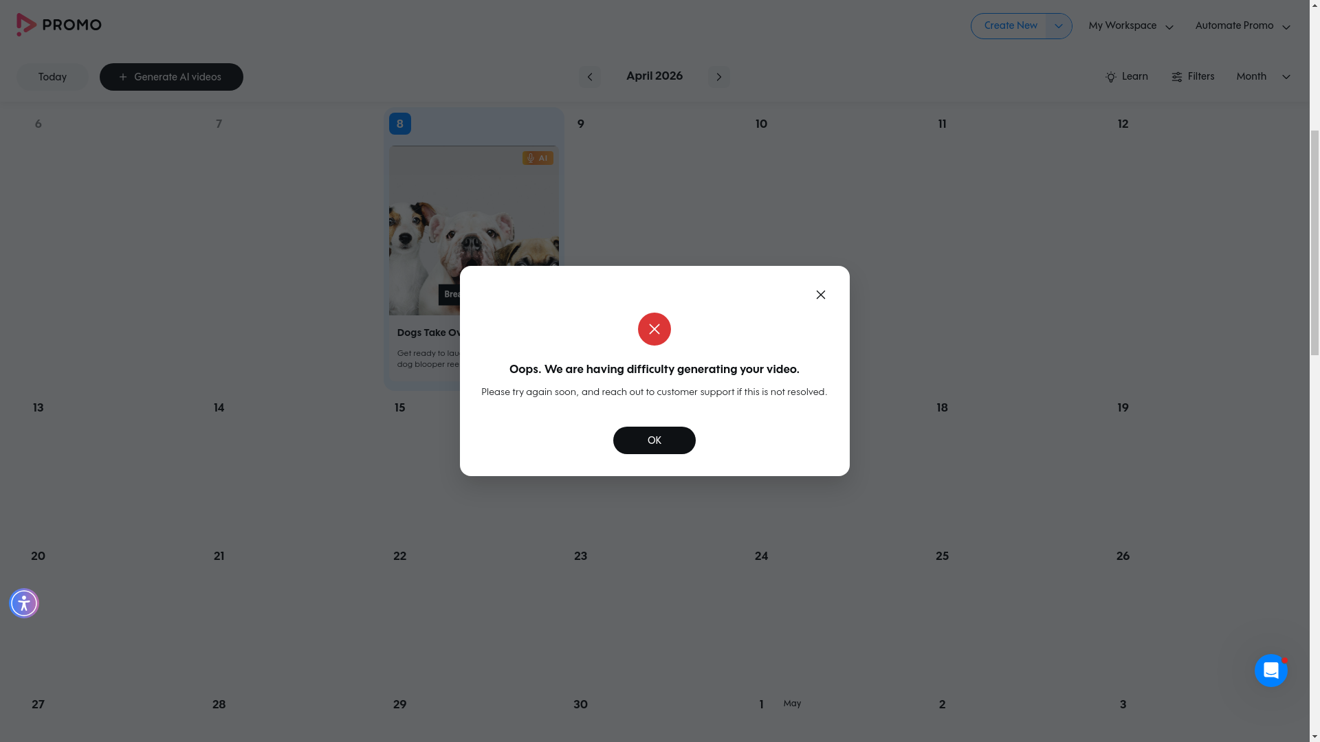 Test failure screenshot