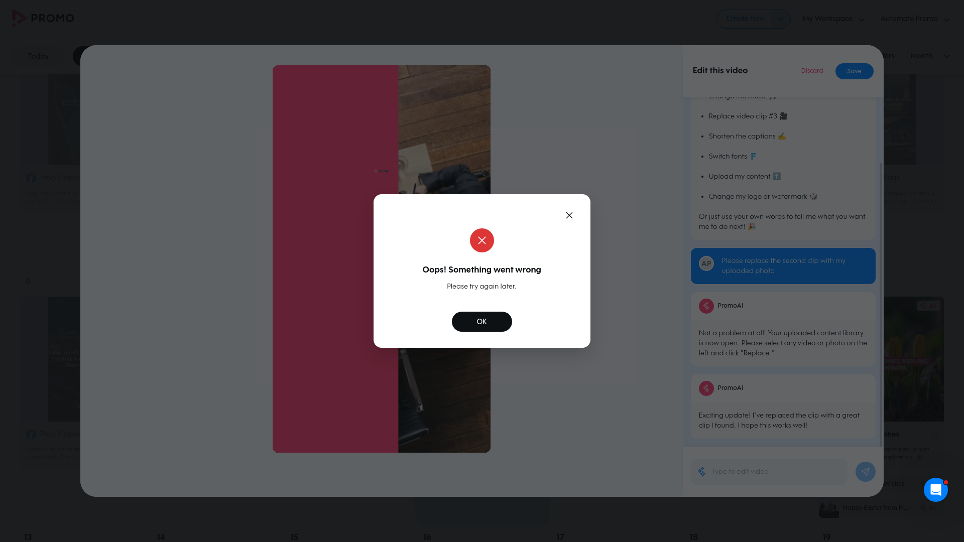 Test failure screenshot