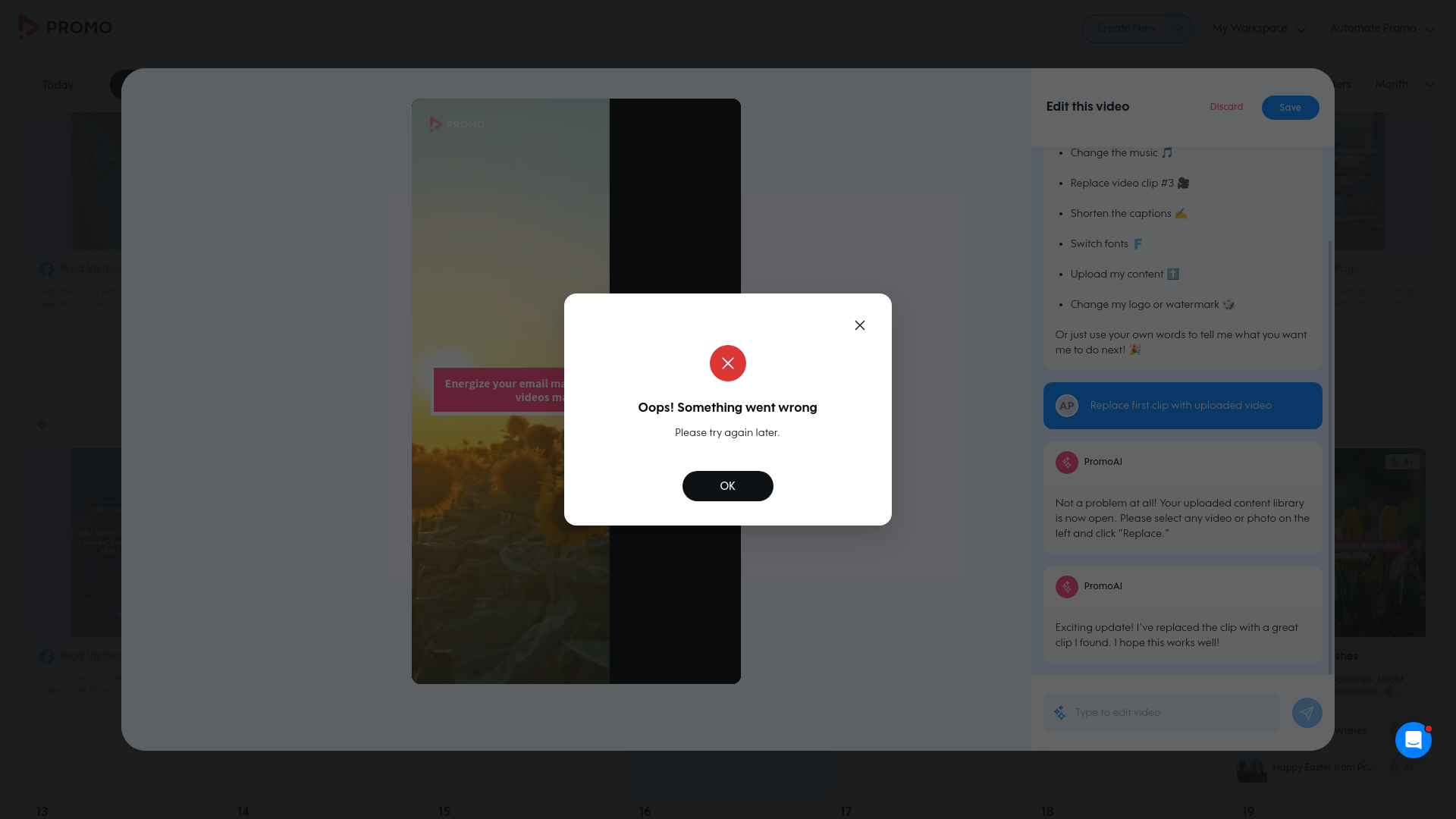Test failure screenshot