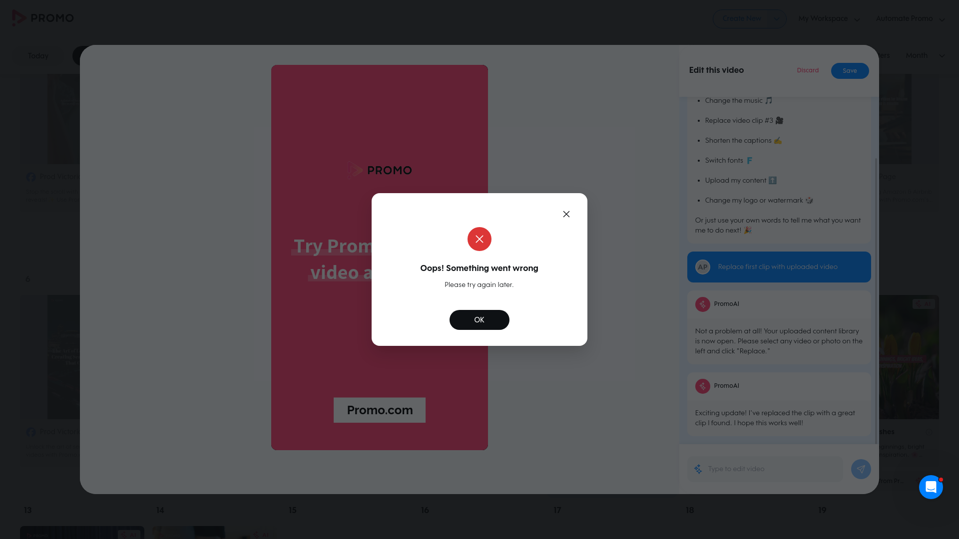 Test failure screenshot