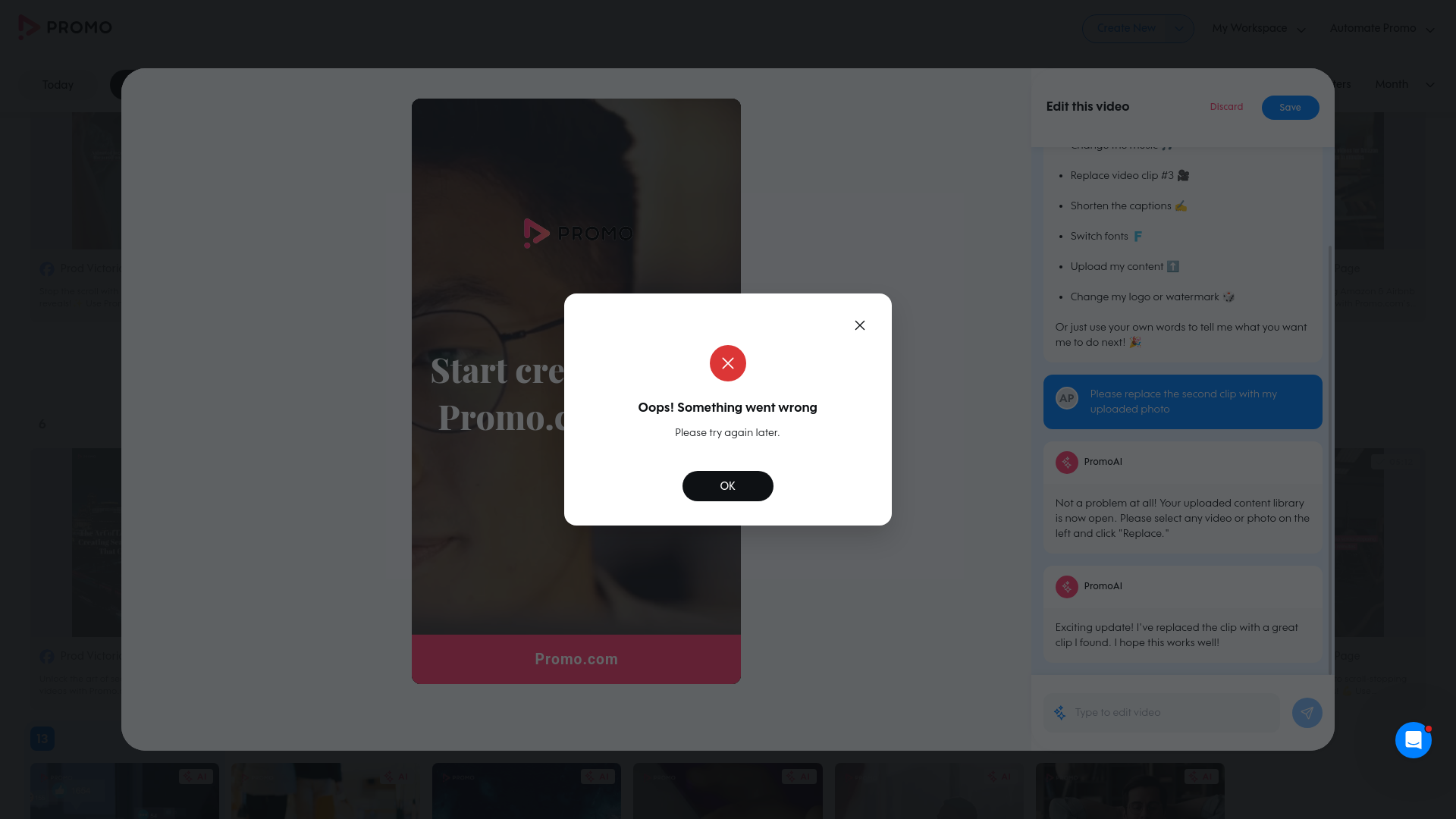 Test failure screenshot