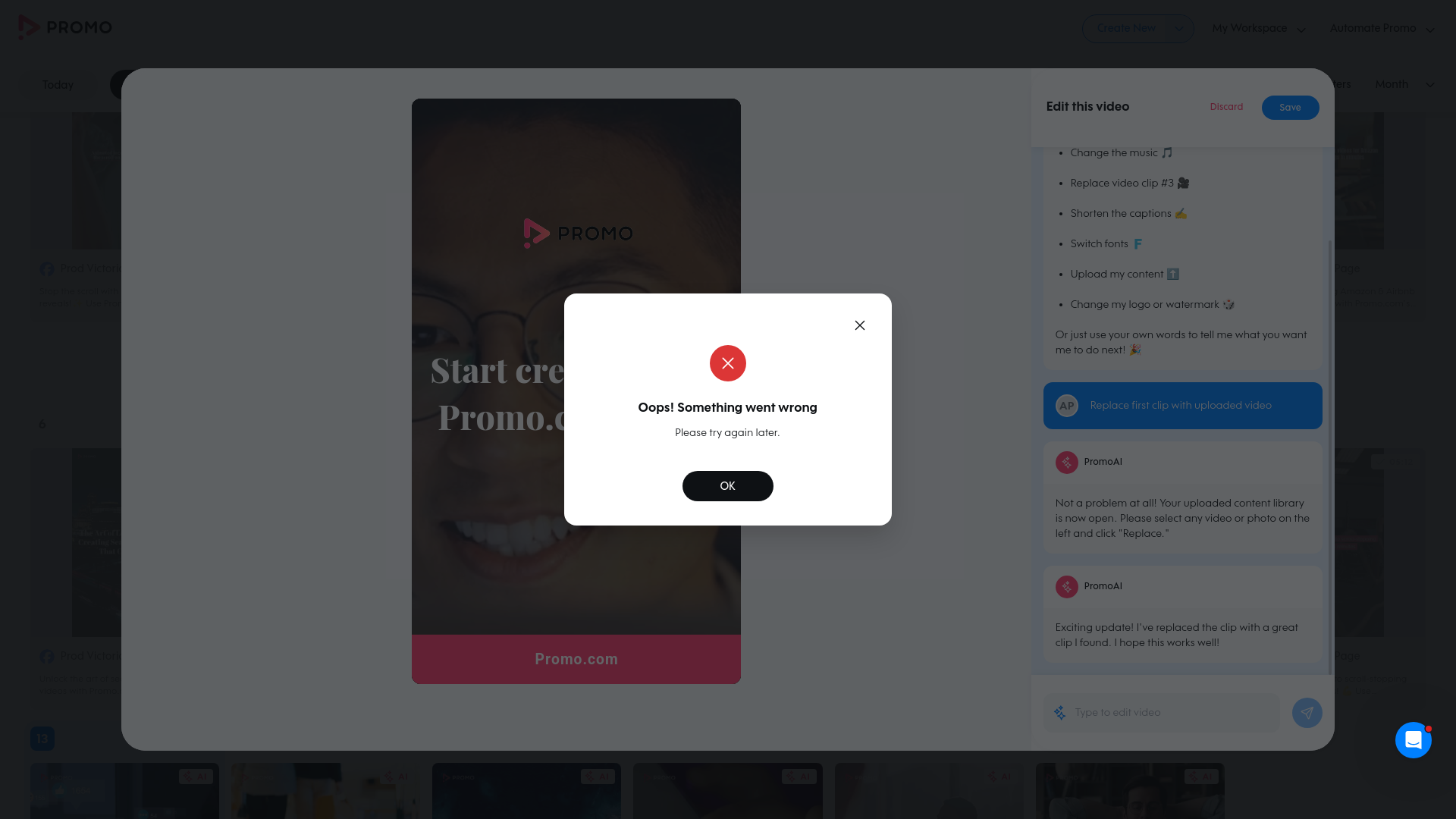 Test failure screenshot