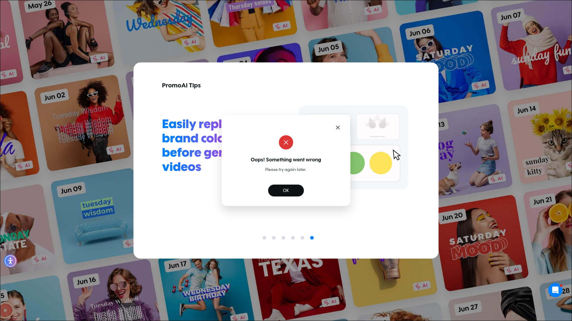 Test failure screenshot