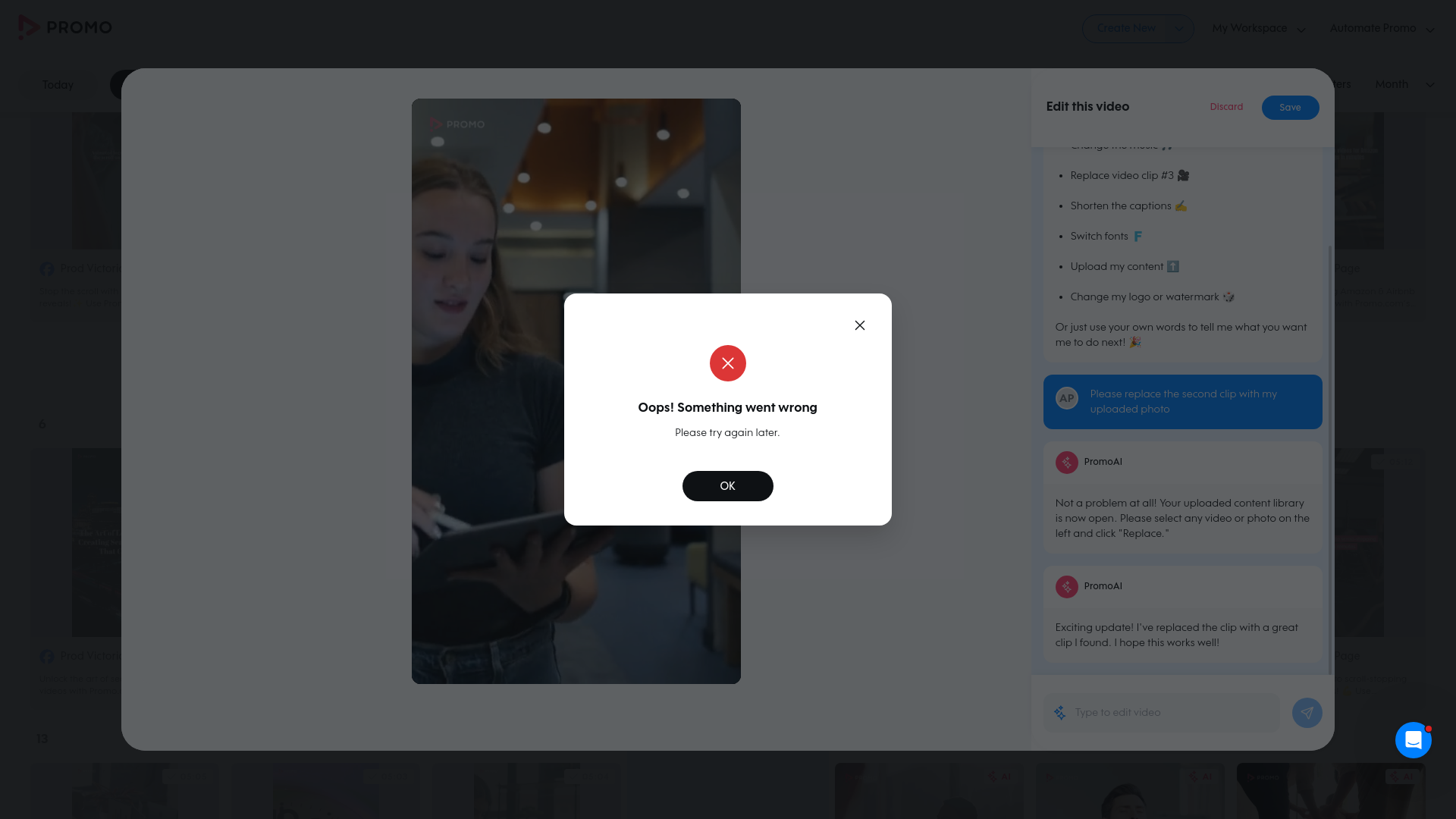 Test failure screenshot