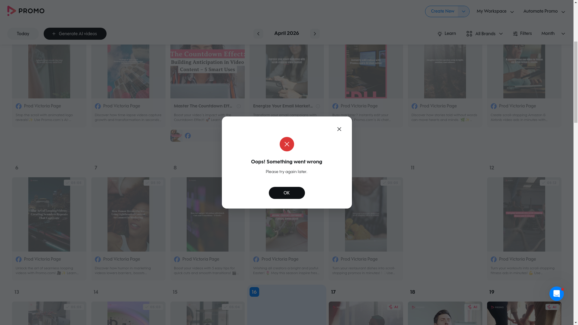 Test failure screenshot