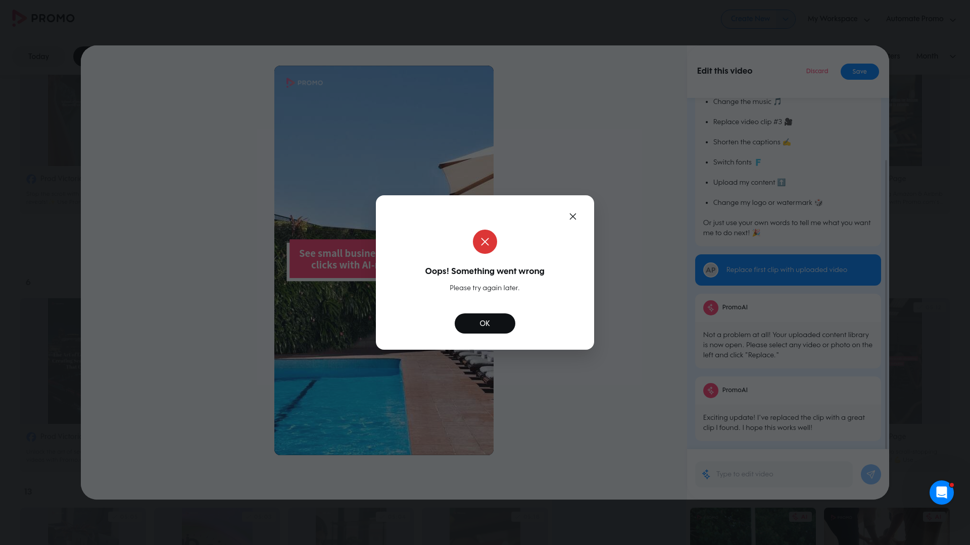 Test failure screenshot