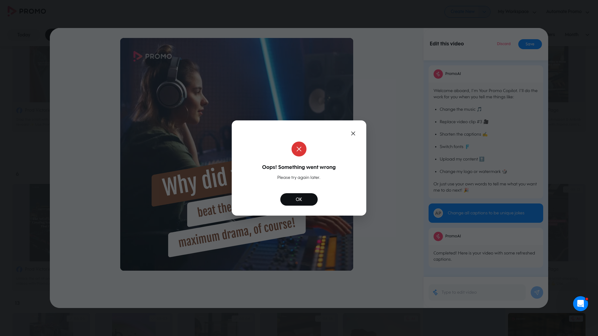 Test failure screenshot