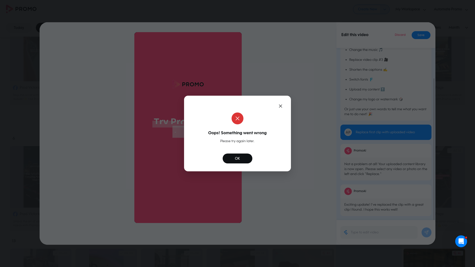 Test failure screenshot