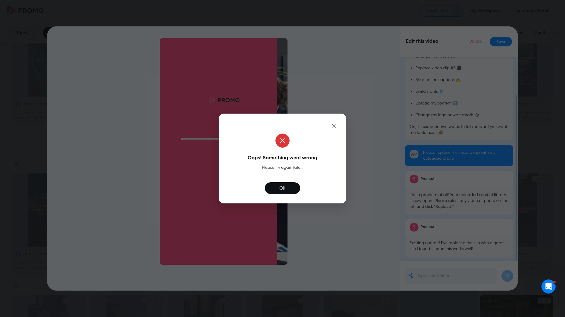 Test failure screenshot