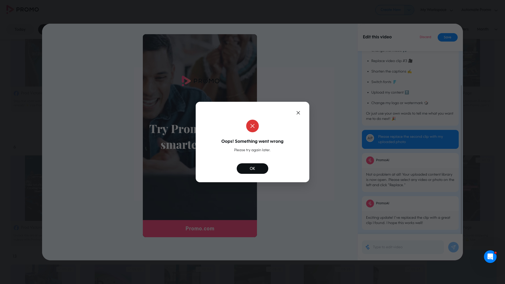 Test failure screenshot