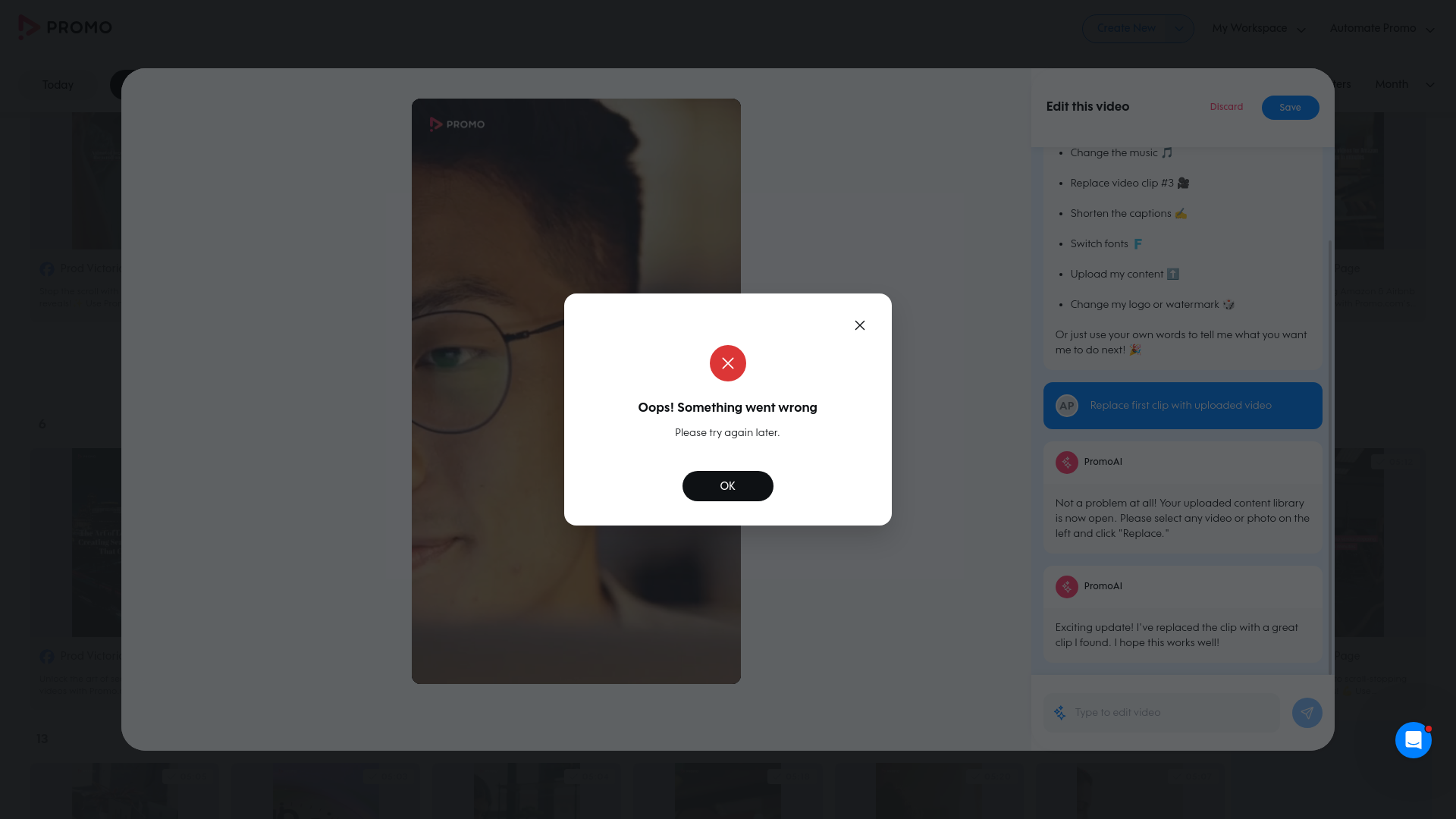 Test failure screenshot
