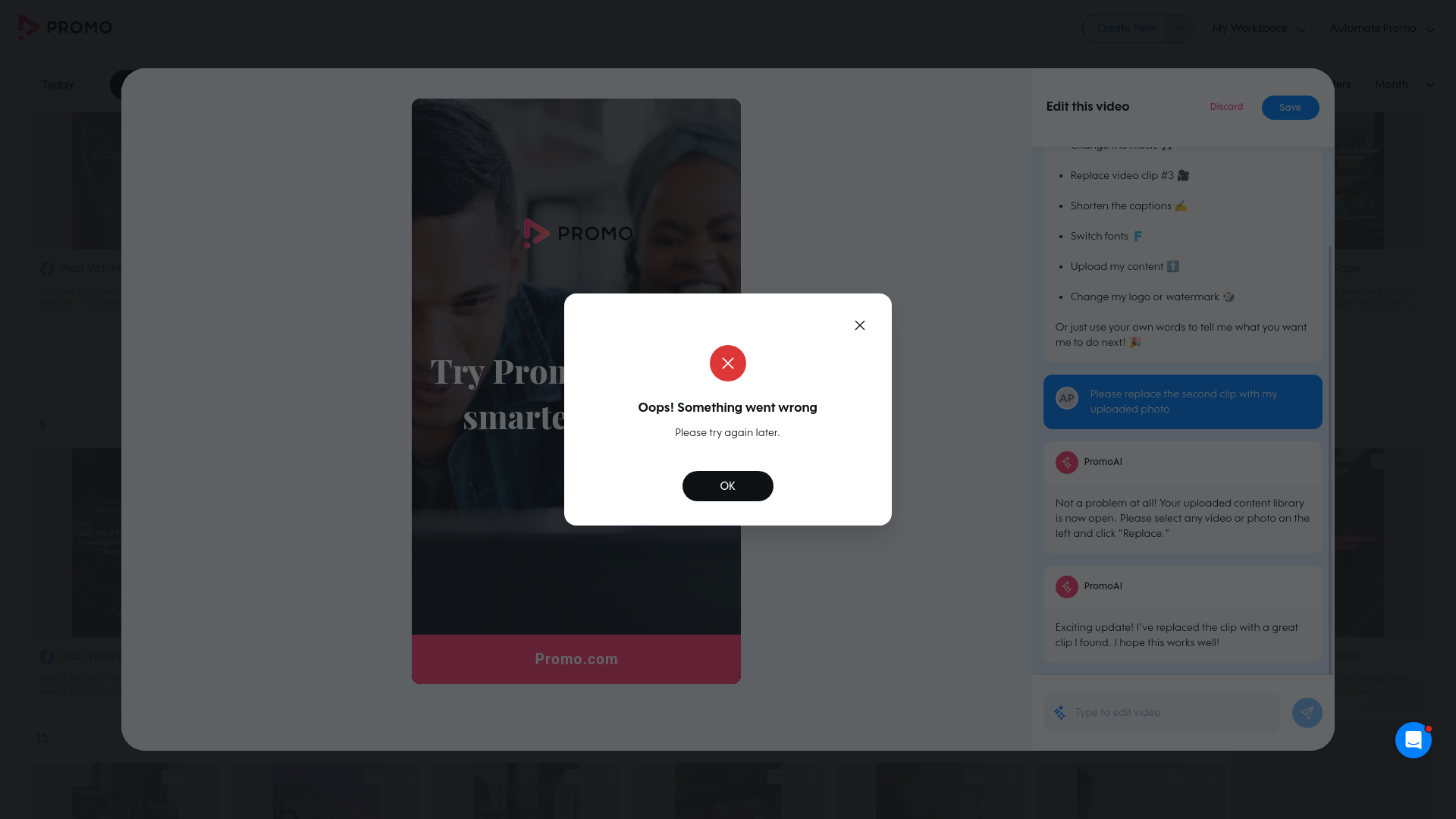 Test failure screenshot
