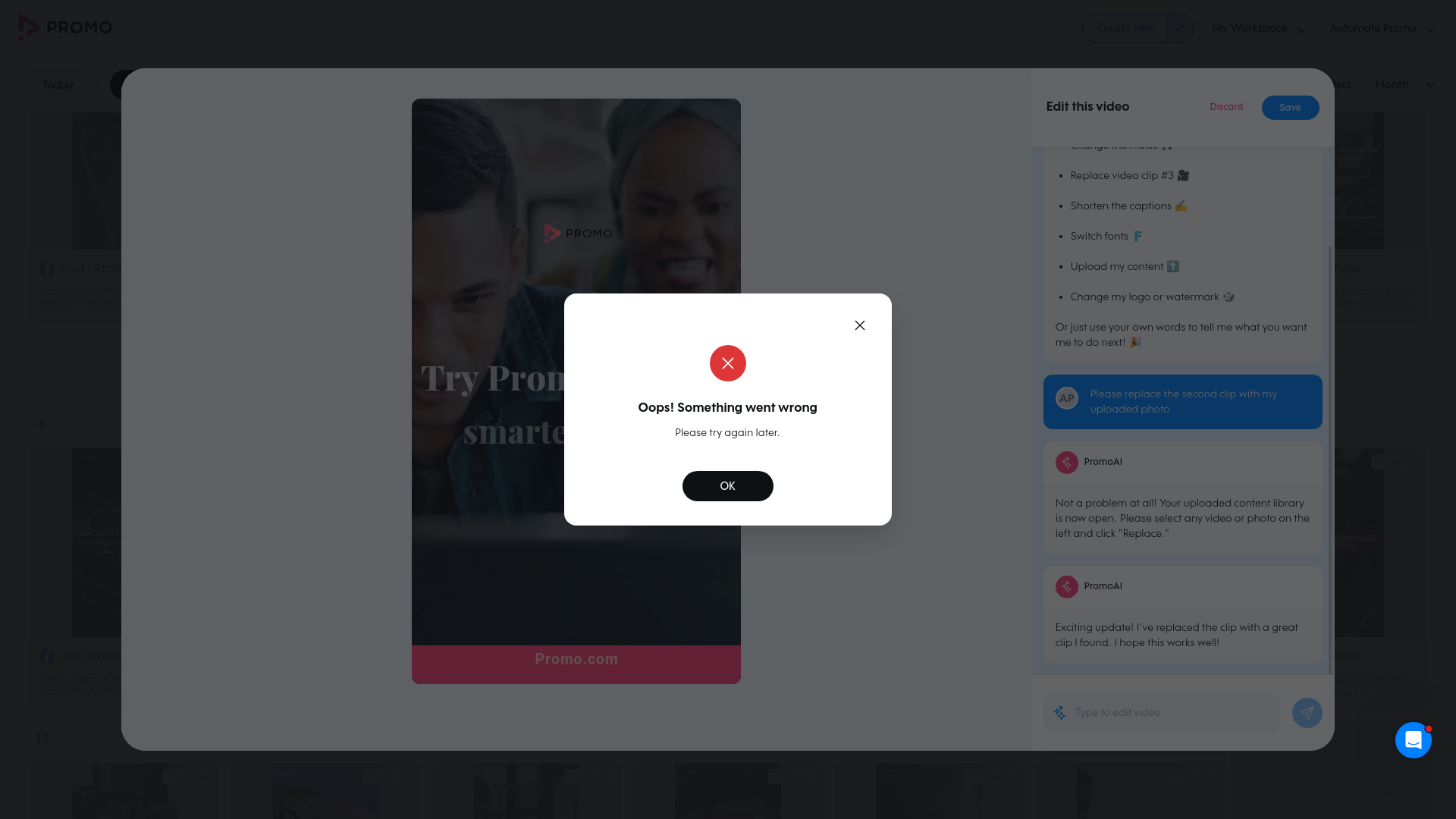 Test failure screenshot