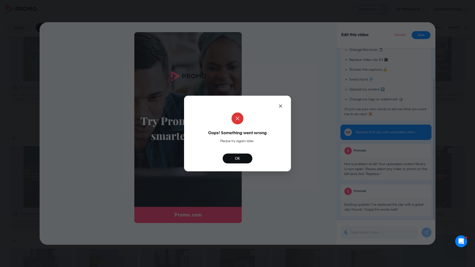 Test failure screenshot