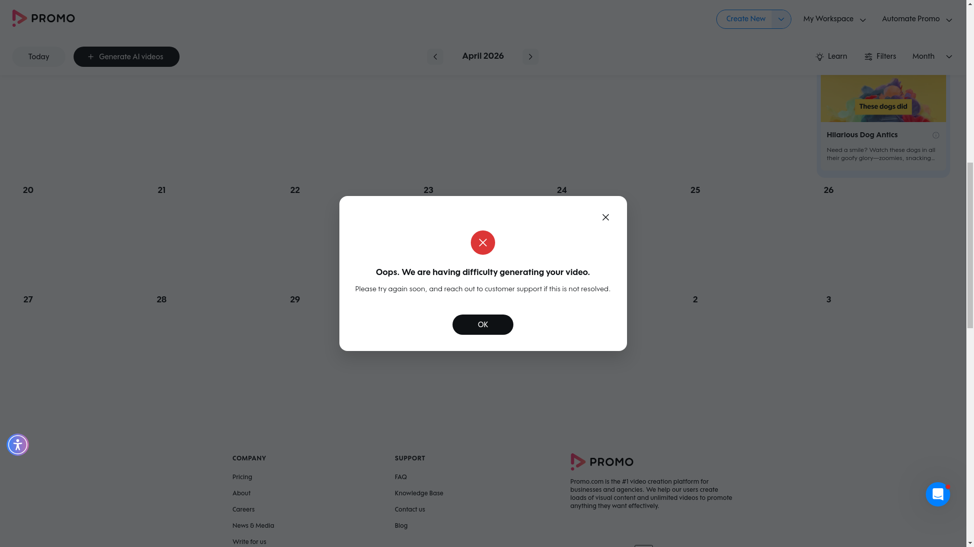Test failure screenshot