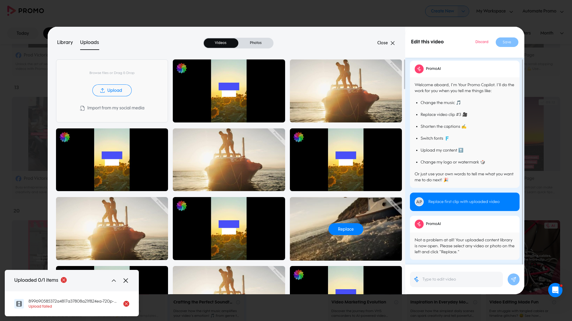 Test failure screenshot