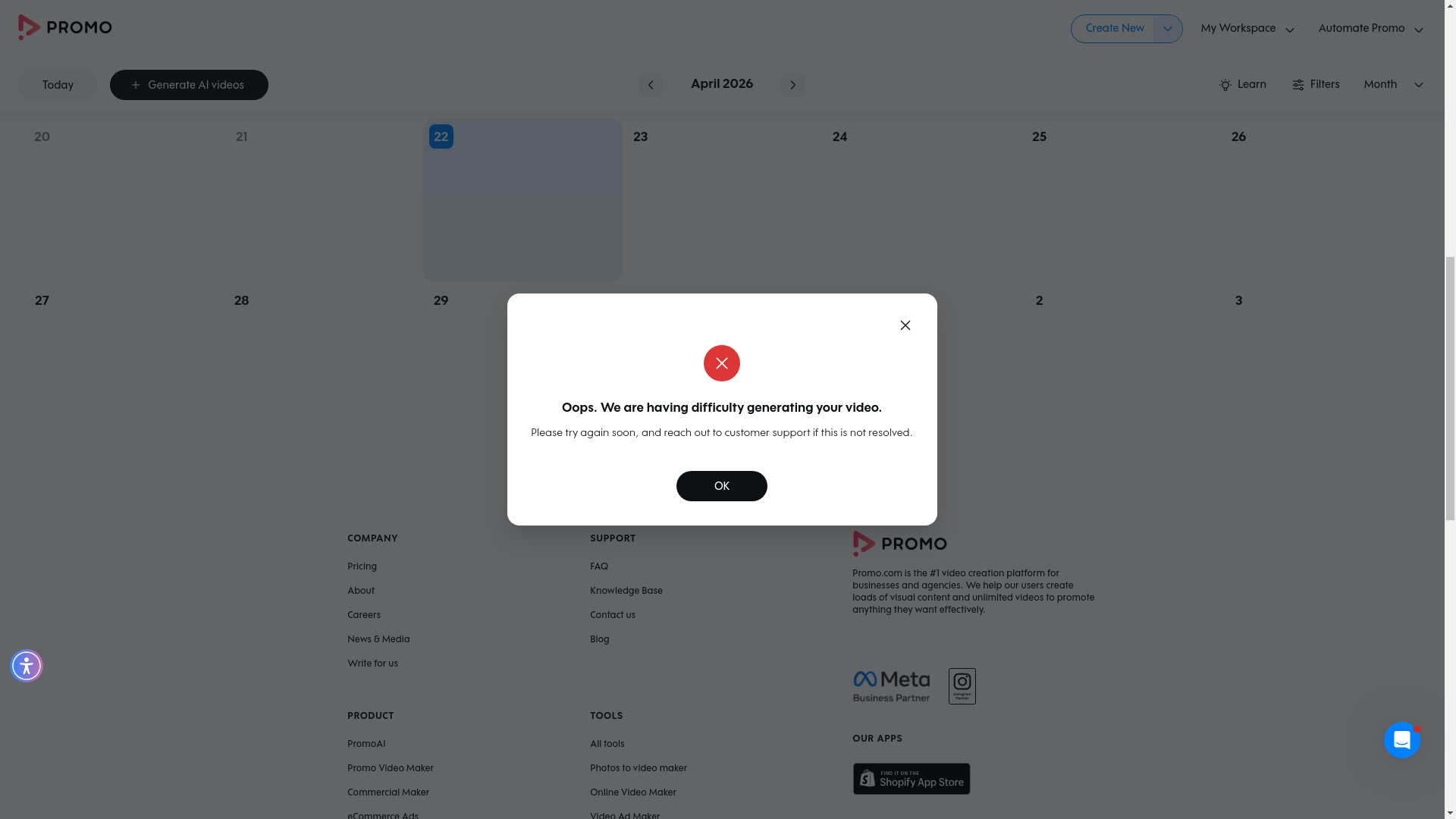 Test failure screenshot