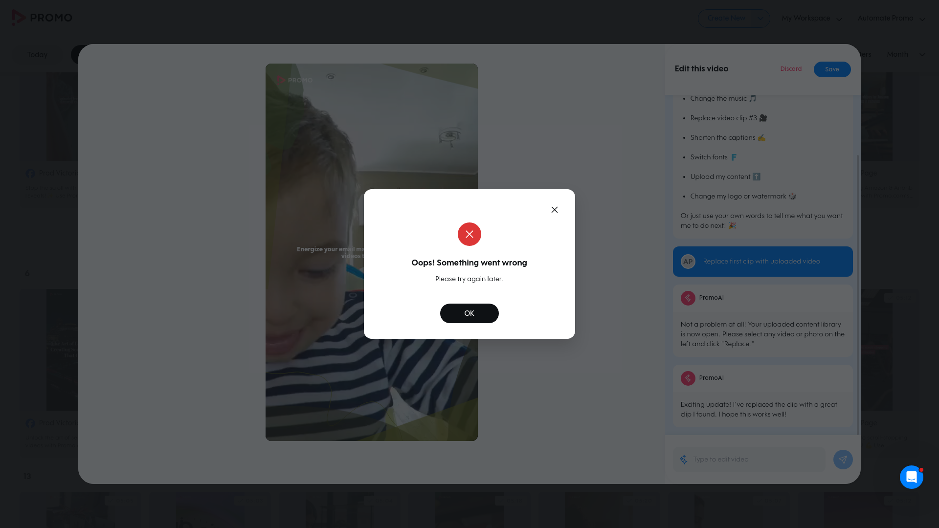 Test failure screenshot