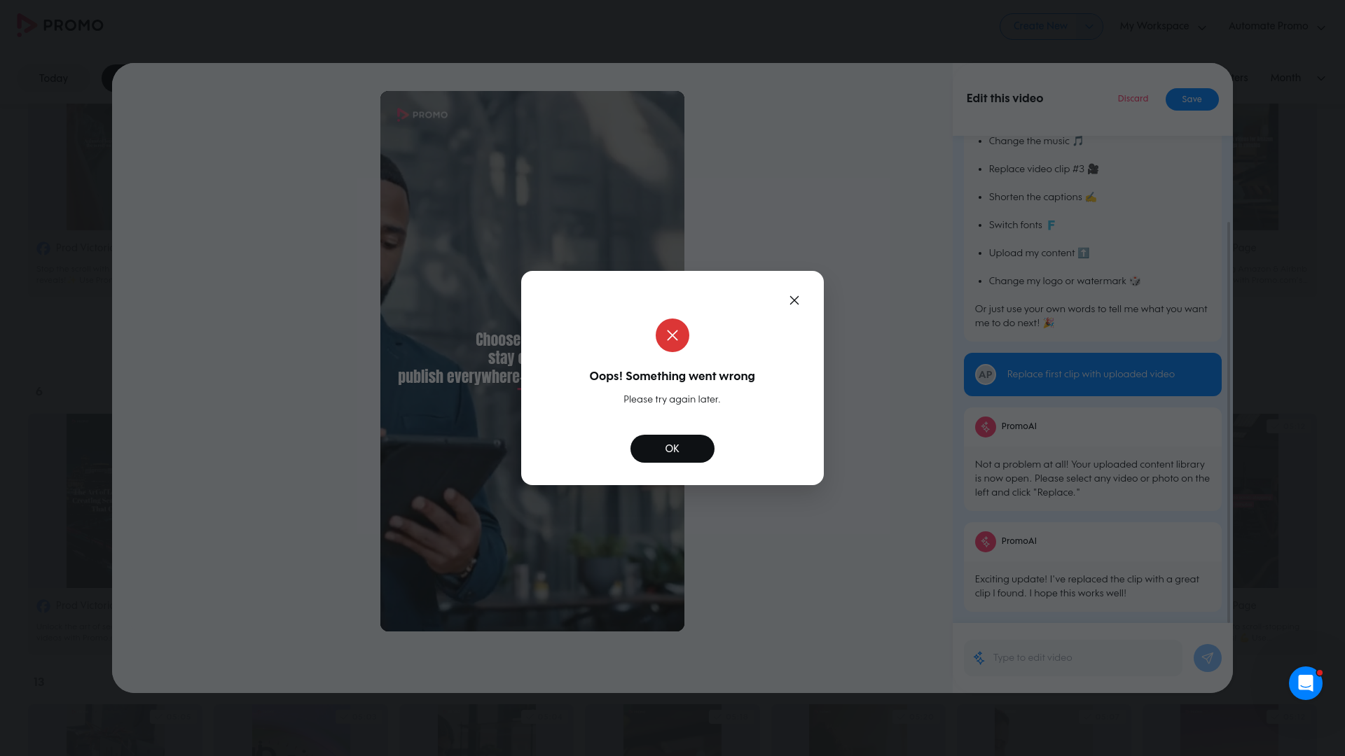 Test failure screenshot
