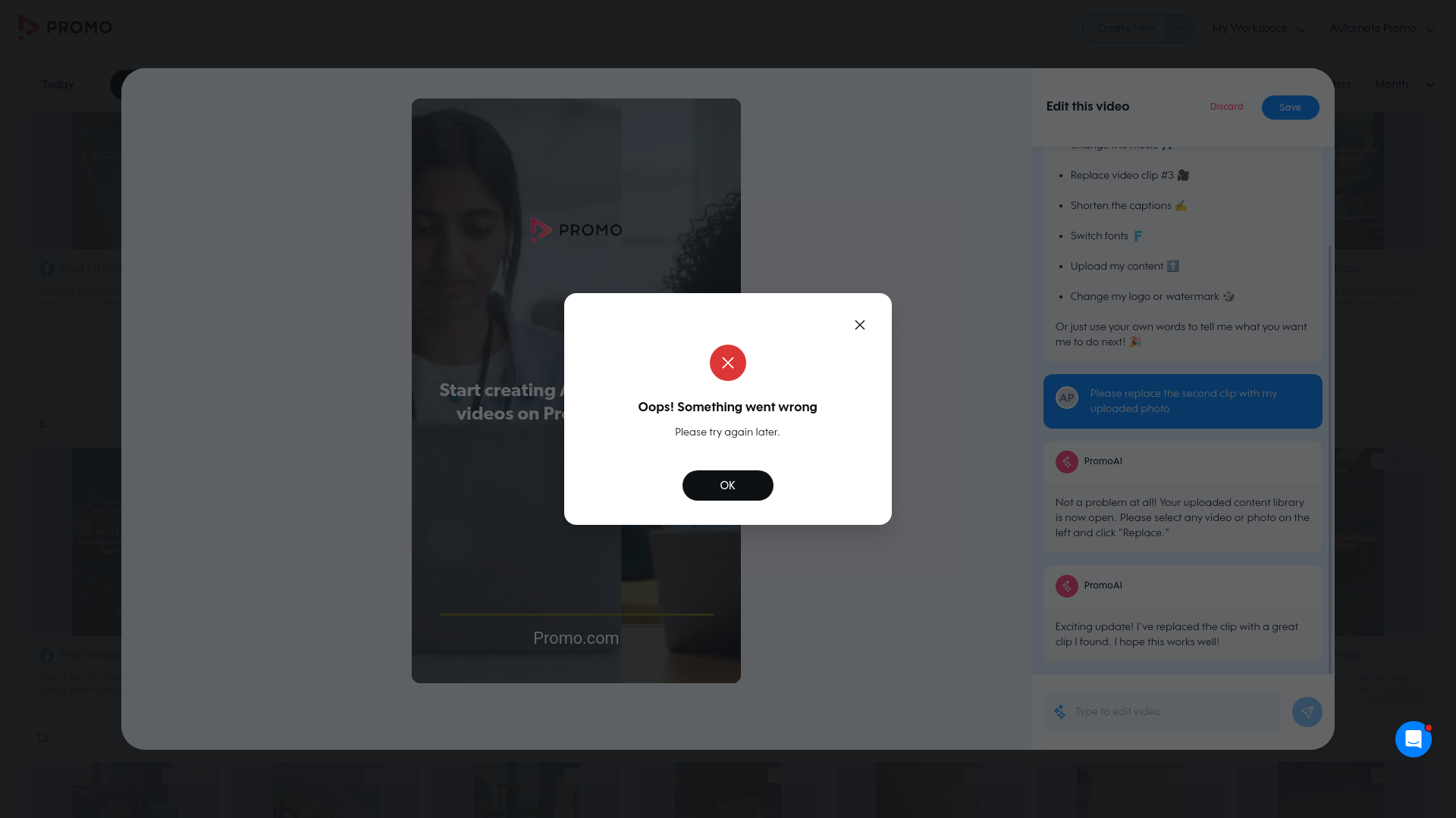 Test failure screenshot
