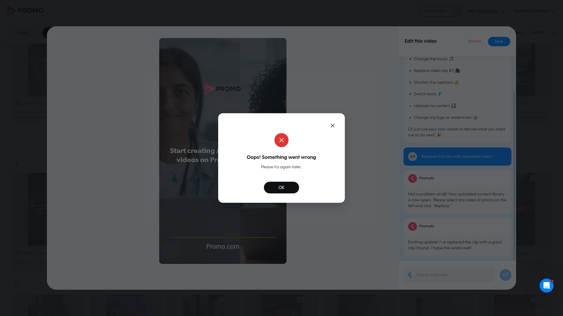 Test failure screenshot
