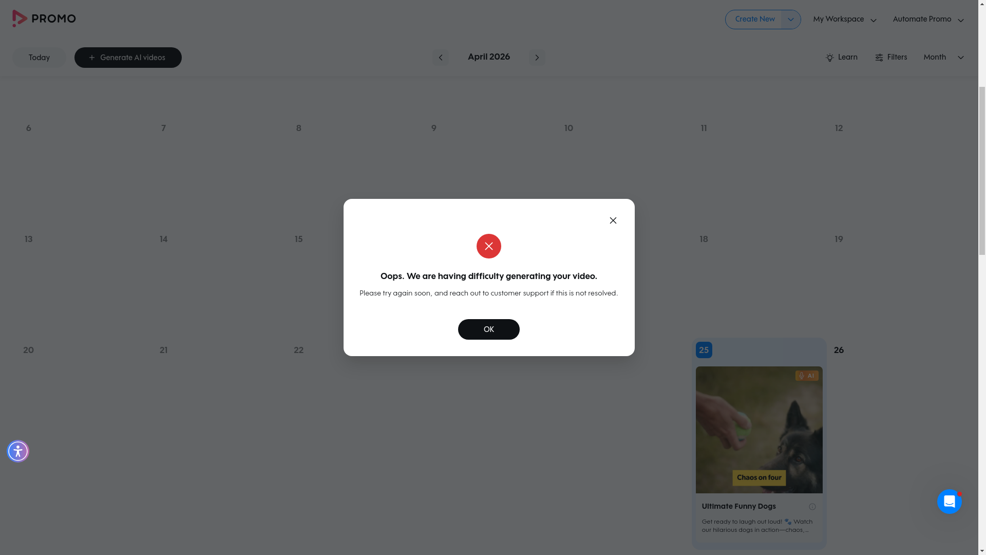 Test failure screenshot