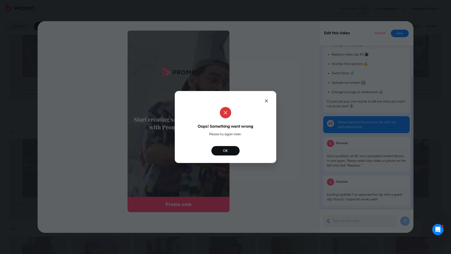Test failure screenshot