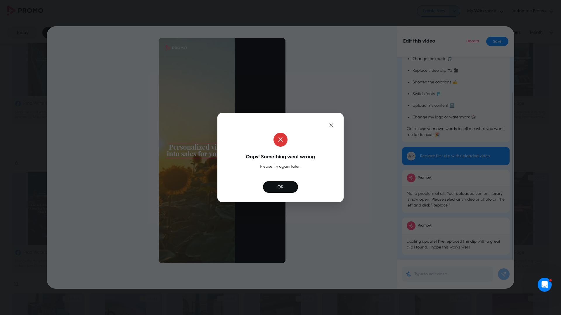 Test failure screenshot