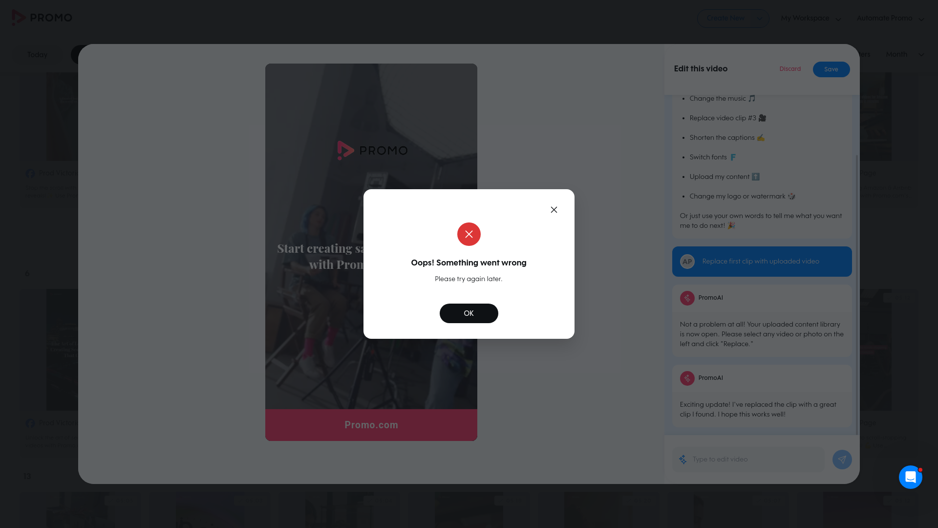 Test failure screenshot