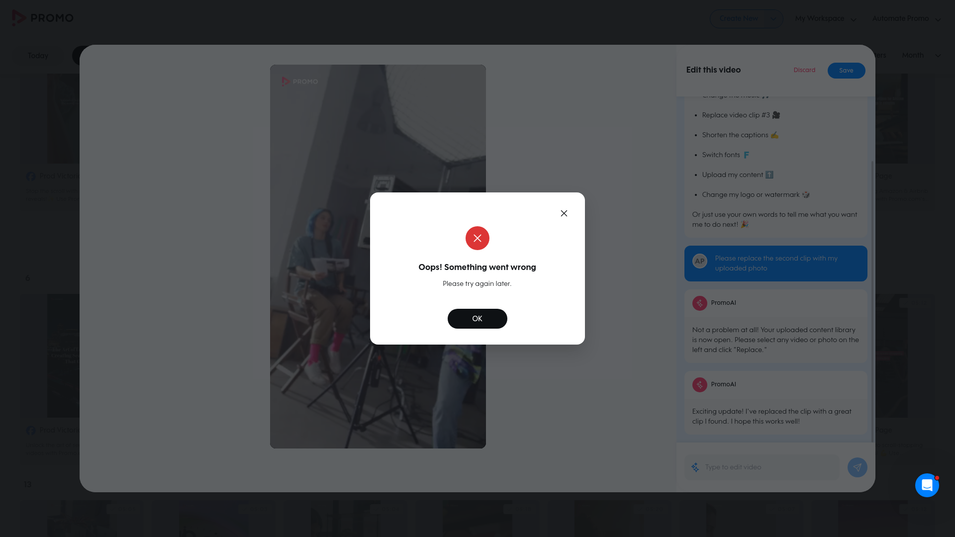 Test failure screenshot