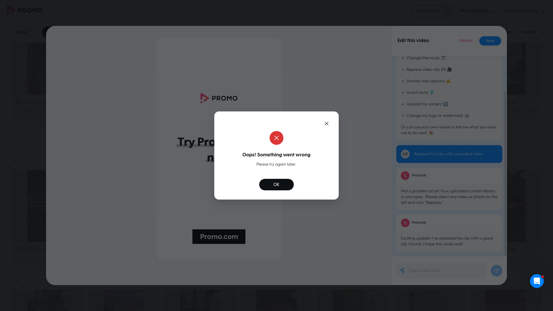 Test failure screenshot